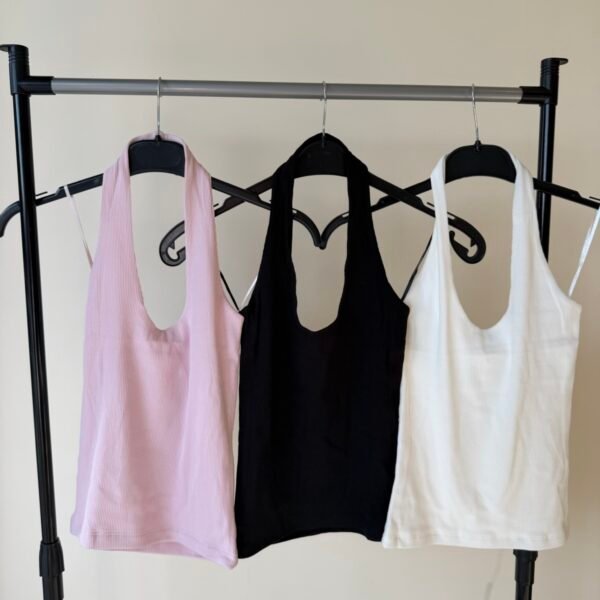 HALTER TOP RIBBED