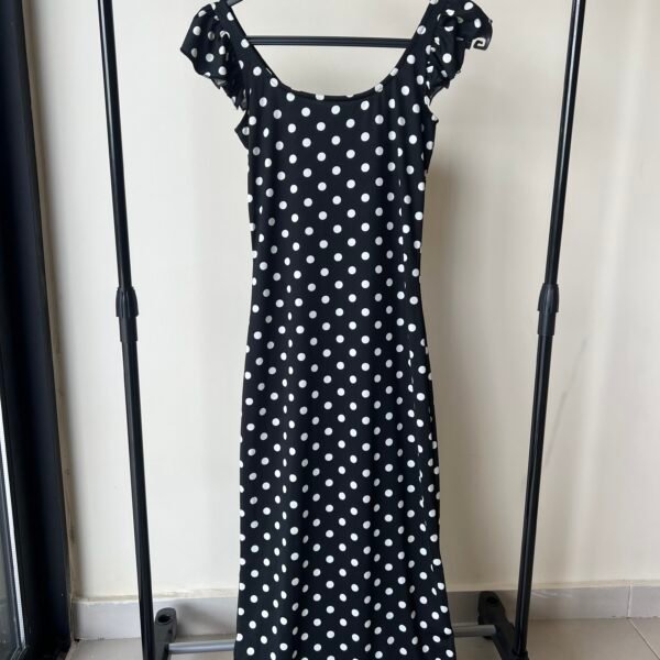 BLACK DOTED DRESS