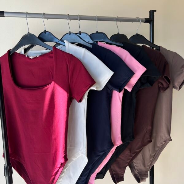 SQUARE NECK POLYAMID BODYSUITS
