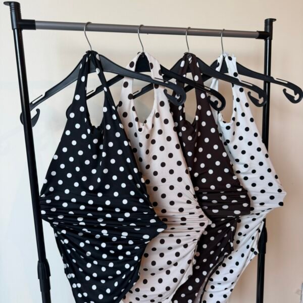 HALTER BODYSUITS POLKA DOTS