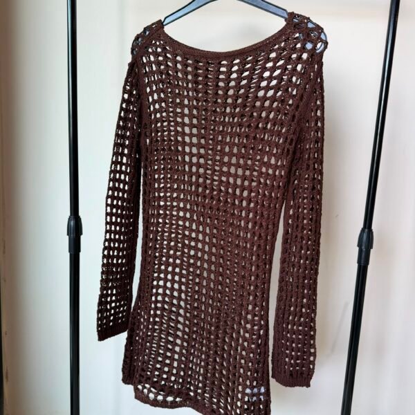 CROCHET BROWN DRESS