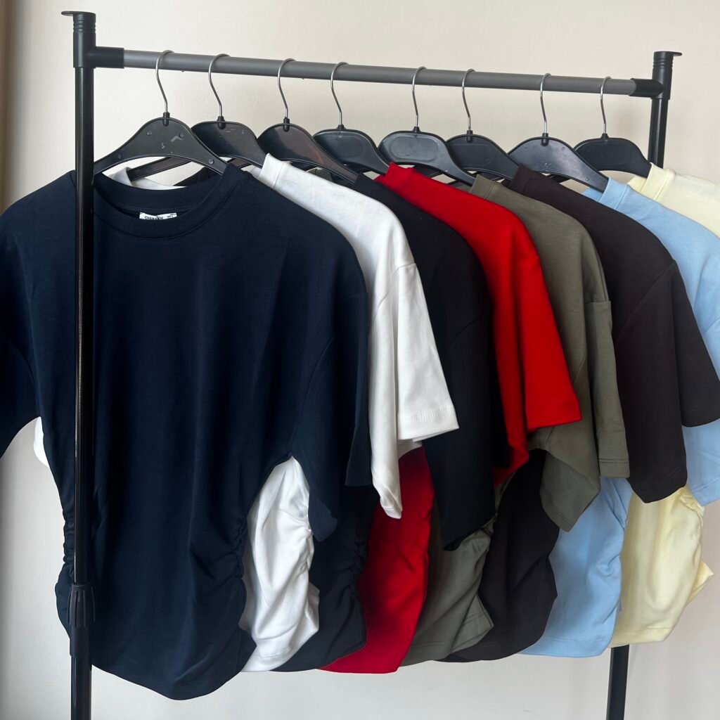 ROUND GATHERED T SHIRT