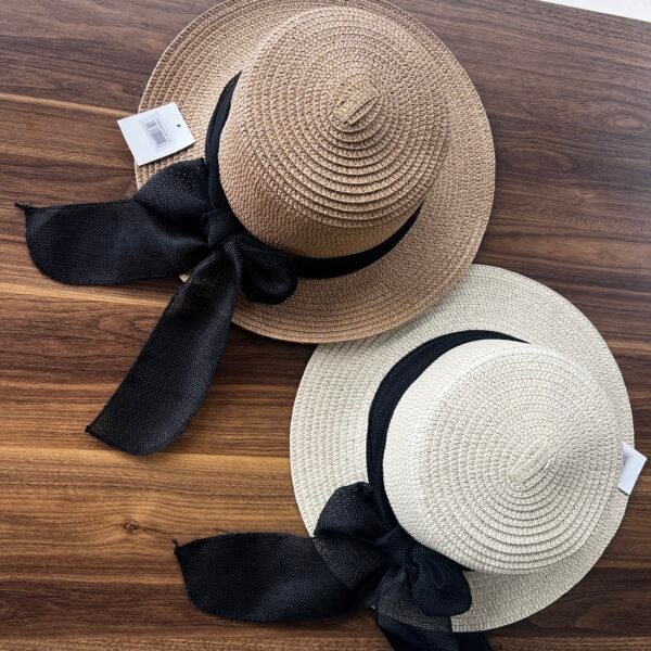 BOW RIBBON BEACH HAT