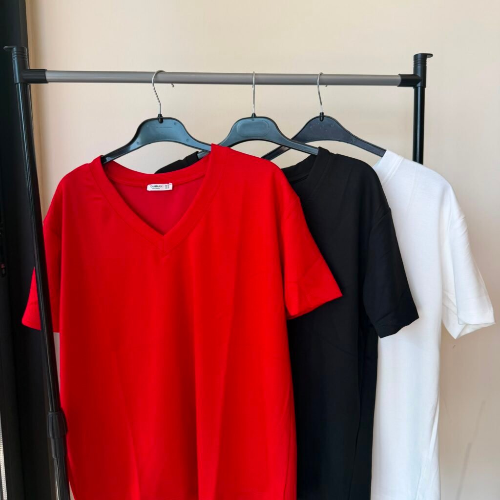 V NECK OVERSIZED T SHIRT