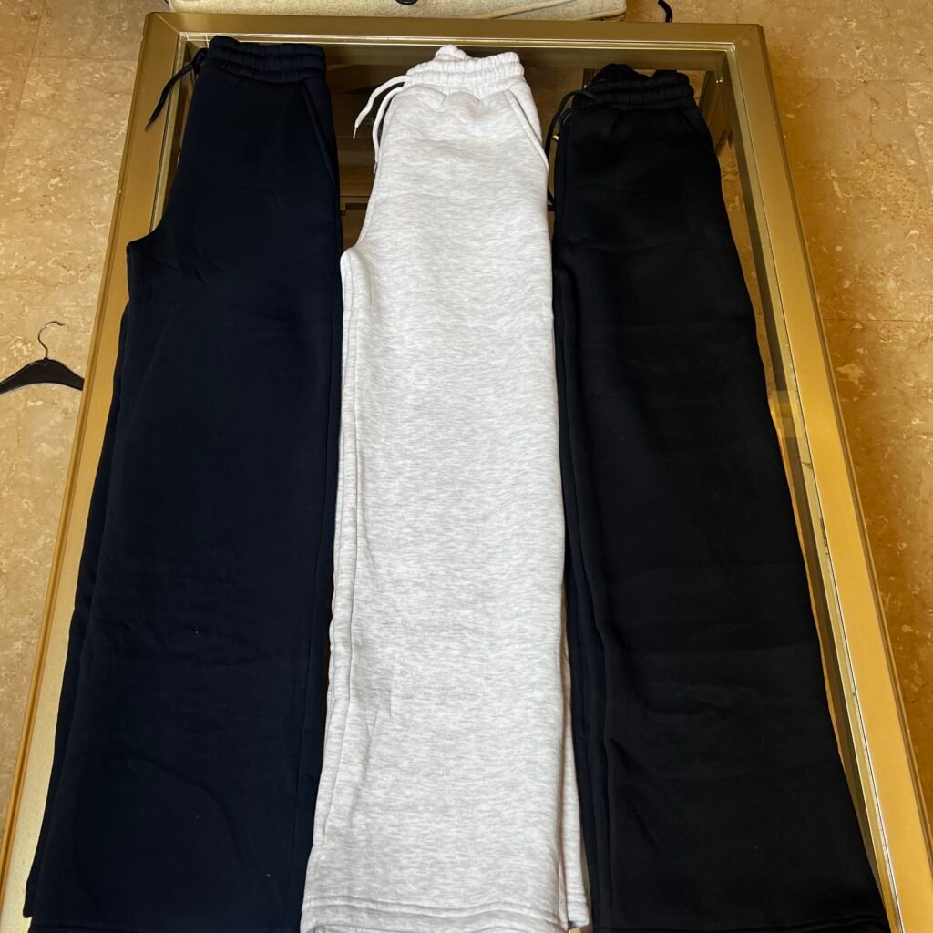WIDELEG FLEECED SWEATPANTS