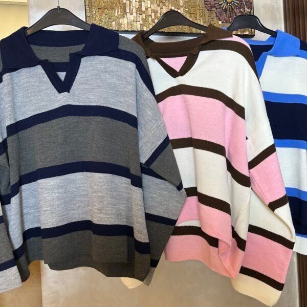 POLO STRIPED WOOL TOP