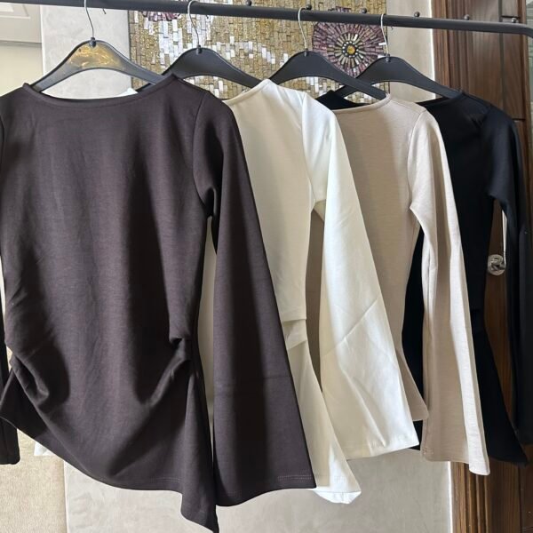 DRAPED SIDE RUCHED TOP
